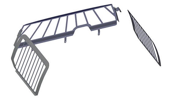 Tenhold 475-9181 Ford F-150 (2016+), F-250 (2019+) Door and Rear Window Guard Set Vertical Bars