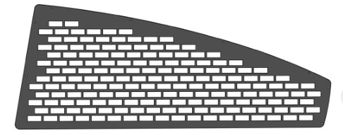 Tenhold 475-0421 Dodge Charger Window Guard Set Secure Grid 2011+